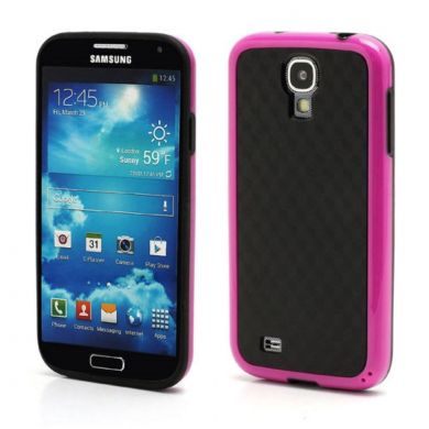 Силиконовая накладка Deexe Cube Pattern для Samsung Galaxy S4 (i9500) - Pink