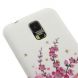 Силиконовая накладка Deexe Flower Pattern для Samsung S5 mini (G800) - Pink Flower. Фото 3 из 5