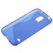 Силиконовая накладка Deexe S Line для Samsung S5 mini (G800) - Blue. Фото 3 из 5
