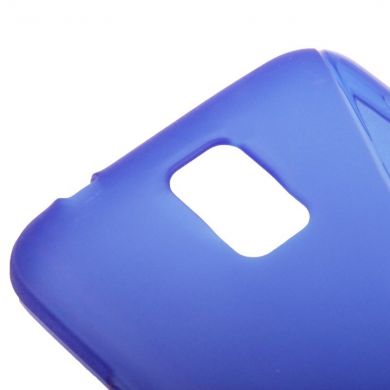 Силиконовая накладка Deexe S Line для Samsung S5 mini (G800) - Blue