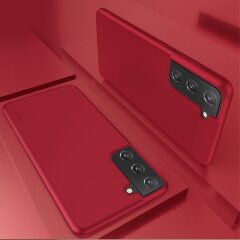 Силиконовый чехол X-LEVEL Matte для Samsung Galaxy S21 (G991) - Red