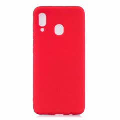 Силиконовый (TPU) чехол Deexe Matte Case для Samsung Galaxy A30 (A305) - Red