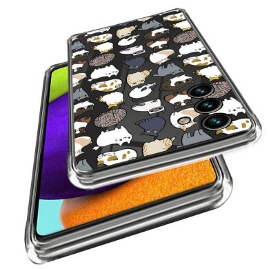 Силиконовый (TPU) чехол Deexe Pretty Glossy для Samsung Galaxy A55 (A556) - Cats