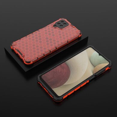 Защитный чехол Deexe Honeycomb Series для Samsung Galaxy A12 (A125) / A12 Nacho (A127) - Red