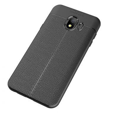Защитный чехол Deexe Leather Cover для Samsung Galaxy J4 2018 (J400) - Black