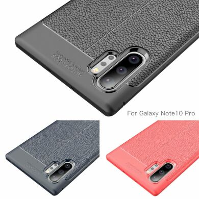 Защитный чехол Deexe Leather Cover для Samsung Galaxy Note 10+ (N975) - Red