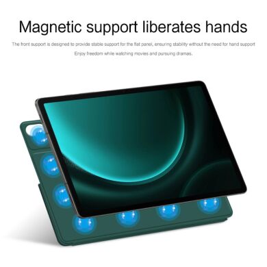 Защитный чехол Deexe Magnetic Case для Samsung Galaxy Tab S9 FE Plus (X610/616) - Blue