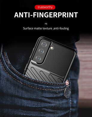 Защитный чехол Deexe Thunder Series для Samsung Galaxy S21 - Green