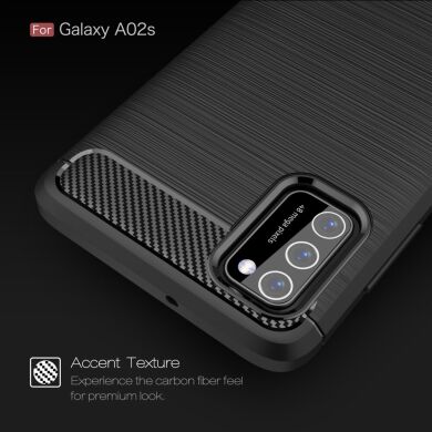 Захисний чохол UniCase Carbon для Samsung Galaxy A02s (A025) - Black