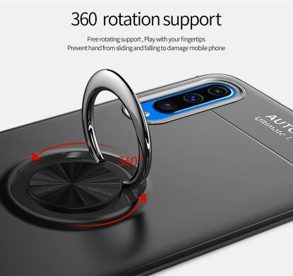 Защитный чехол UniCase Magnetic Ring для Samsung Galaxy A50 (A505) / A30s (A307) / A50s (A507) - Black Blue