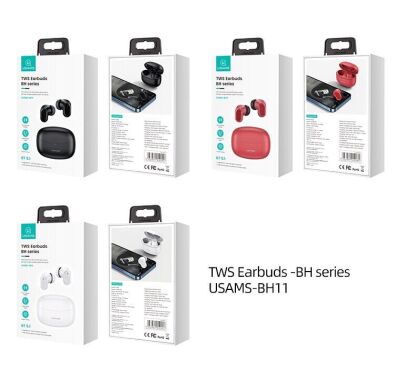 Беспроводные наушники USAMS-BH11 TWS Earbuds - White