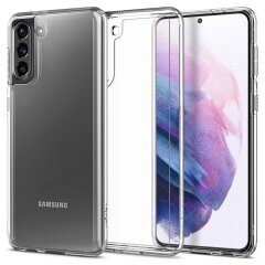 Захисний чохол Spigen (SGP) Crystal Hybrid для Samsung Galaxy S21 (G991) - Crystal Clear