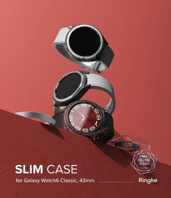 Комплект чехлов (2шт) RINGKE Slim Case для Samsung Galaxy Watch 6 Classic (43mm) - Clear / Black