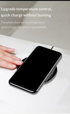 Беспроводное зарядное устройство BASEUS Transparent Wireless Charger Pad - Black