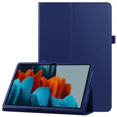 Чехол Deexe Folder Style для Samsung Galaxy Tab S7 (T870/875) / S8 (T700/706) - Dark Blue