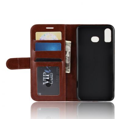 Чехол-книжка Deexe Wallet Style для Samsung Galaxy A6s - Brown