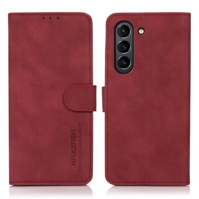 Чехол-книжка KHAZNEH Retro Style для Samsung Galaxy S21 FE (G990) - Red