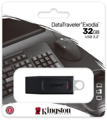 Флеш-память Kingston DT Exodia 32GB USB 3.2 (DTX/32GB) - Black / White
