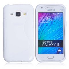 Силиконовая накладка Deexe S Line для Samsung Galaxy J1 Ace (J110) - White