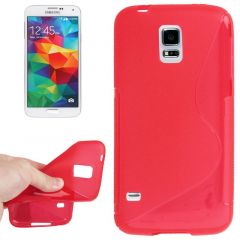 Силиконовая накладка Deexe S Line для Samsung S5 mini (G800) - Red