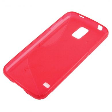 Силиконовая накладка Deexe S Line для Samsung S5 mini (G800) - Red