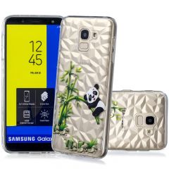 Силиконовый чехол UniCase 3D Diamond Pattern для Samsung Galaxy J6 2018 (J600) - Panda with Bamboo