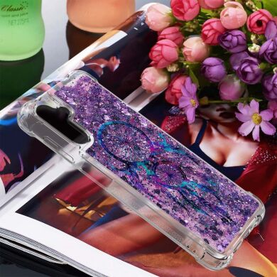 Силиконовый (TPU) чехол Deexe Fashion Glitter для Samsung Galaxy A13 5G (A136) / A04s (A047) - Dreamcatcher