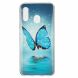 Силиконовый (TPU) чехол Deexe LumiCase для Samsung Galaxy A20e - Blue Butterflies. Фото 2 из 7