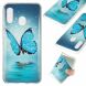 Силиконовый (TPU) чехол Deexe LumiCase для Samsung Galaxy A20e - Blue Butterflies. Фото 1 из 7