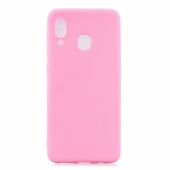 Силиконовый (TPU) чехол Deexe Matte Case для Samsung Galaxy A30 (A305) - Pink