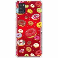 Силиконовый (TPU) чехол Deexe Pretty Glossy для Samsung Galaxy A21s (A217) - Donuts
