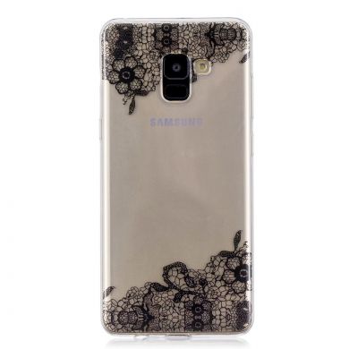 Силиконовый (TPU) чехол Deexe Pretty Glossy для Samsung Galaxy A8+ (A730) - Lace