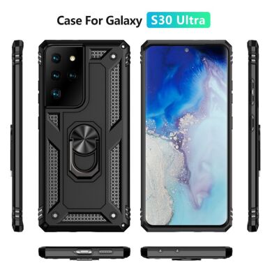 Защитный чехол Deexe Armor Case для Samsung Galaxy S21 Ultra (G998) - Black