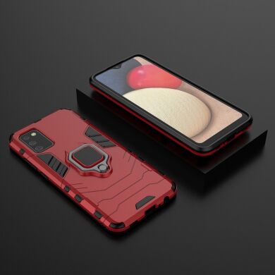 Защитный чехол Deexe Hybrid Case для Samsung Galaxy A02s (A025) - Red