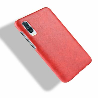 Защитный чехол Deexe Leather Back Cover для Samsung Galaxy A70 (A705) - Red