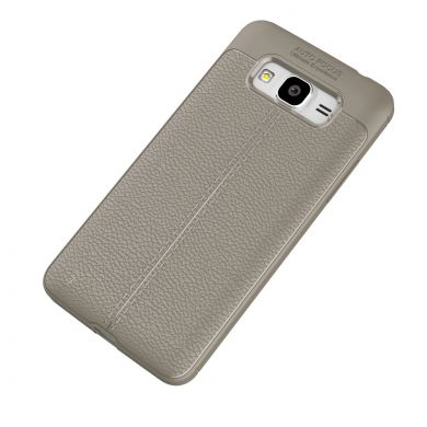 Защитный чехол Deexe Leather Cover для Samsung Galaxy J2 Prime - Gray