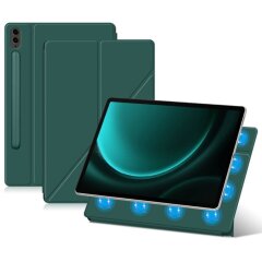Защитный чехол Deexe Magnetic Case для Samsung Galaxy Tab S9 FE Plus (X610/616) - Green