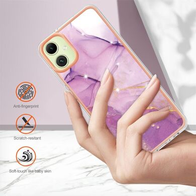 Защитный чехол Deexe Marble Style для Samsung Galaxy A05 (A055) - Light Purple