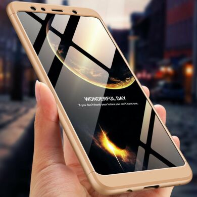 Защитный чехол GKK Double Dip Case для Samsung Galaxy A7 2018 (A750) - Gold