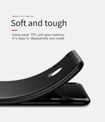 Защитный чехол IPAKY Carbon Fiber для Samsung Galaxy M20 (M205) - Black