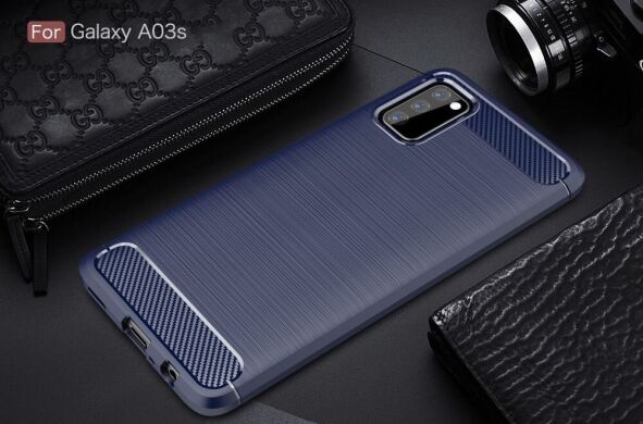 Защитный чехол UniCase Carbon для Samsung Galaxy A03s (A037) - Blue