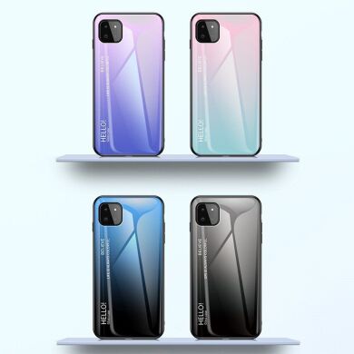 Защитный чехол Deexe Gradient Color для Samsung Galaxy A22 5G (A226) - Purple / Green