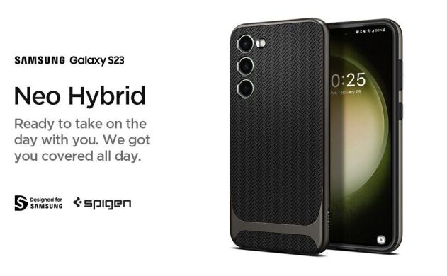 Защитный чехол Spigen (SGP) Neo Hybrid для Samsung Galaxy S23 (S911) - Gunmetal
