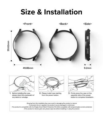Комплект чехлов (2шт) RINGKE Slim Case для Samsung Galaxy Watch 6 Classic (47mm) - Clear / Black
