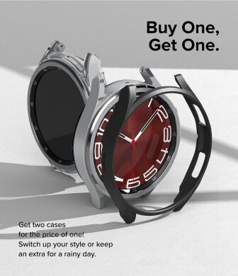 Комплект чохлів (2шт) RINGKE Slim Case для Samsung Galaxy Watch 6 Classic (47mm) - Clear / Black