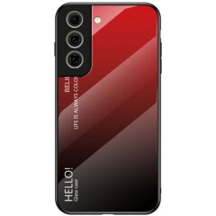Захисний чохол Deexe Gradient Color для Samsung Galaxy S21 FE (G990) - Black / Red