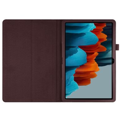 Чехол Deexe Folder Style для Samsung Galaxy Tab S7 (T870/875) / S8 (T700/706) - Coffee