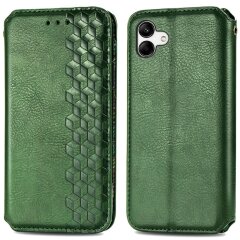 Чехол Deexe Rhombus Wallet для Samsung Galaxy A04 (A045) - Green