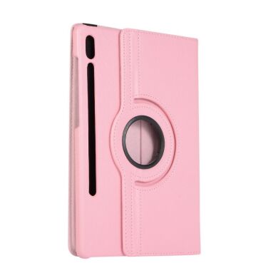 Чохол Deexe Rotation для Samsung Galaxy Tab S7 FE (T730/T736) - Pink