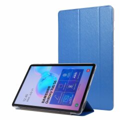 Чехол Deexe Silk Texture для Samsung Galaxy Tab S6 10.5 (T860/865) - Dark Blue